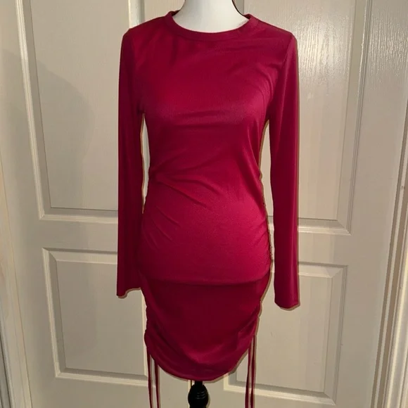 Live to be Spoiled | Dresses | Juniors Dark Pink Bodycon Dress Size Large |  Poshmark